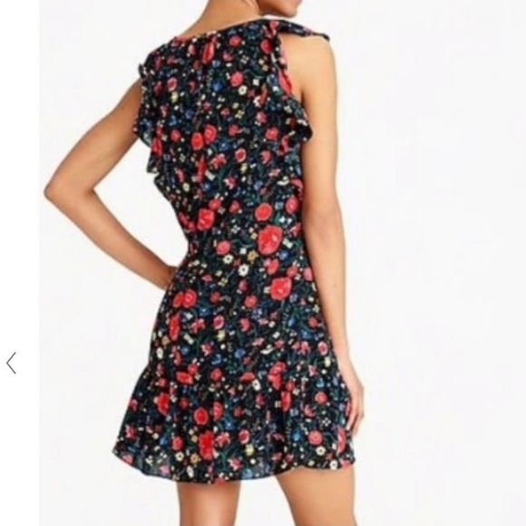 J. Crew Printed Flutter Dress Dark Floral Multi size s, NWT - Picture 2 of 4